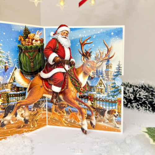 Thiệp 3D Santa Claus 2026 TAYTA - Quà Tặng Giáng Sinh Ấn Tượng Với Thiết Kế 3D Chuyển Động Độc Đáo