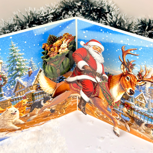 Thiệp 3D Santa Claus 2026 TAYTA - Quà Tặng Giáng Sinh Ấn Tượng Với Thiết Kế 3D Chuyển Động Độc Đáo