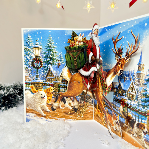 Thiệp 3D Santa Claus 2026 TAYTA - Quà Tặng Giáng Sinh Ấn Tượng Với Thiết Kế 3D Chuyển Động Độc Đáo