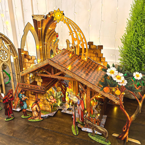 [80cm] Bộ Lắp Ghép Mô Hình Gỗ 3D Hanng Đá Giáng Sinh - TAYTA