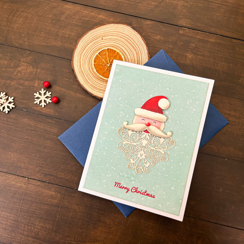 Thiệp 3D Ông Già Noel cưỡi tuần lộc - Santa 3D Cards