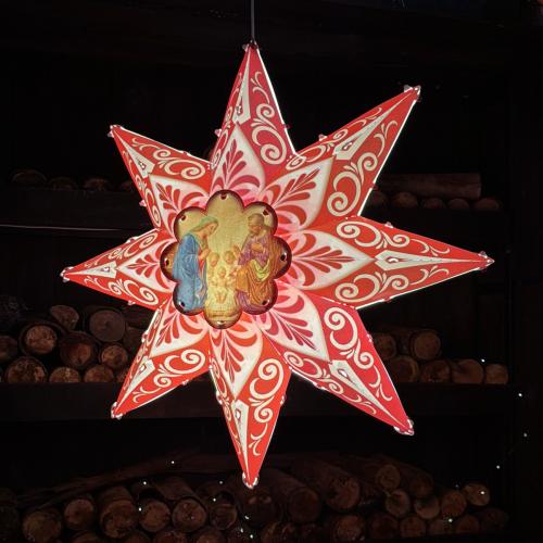 [72CM] NS004 - Lồng Đèn Ngôi Sao Trang Trí Giáng Sinh Cỡ Lớn Đẹp Rực Rỡ - TAYTA