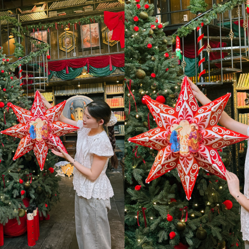 [72CM] NS004 - Lồng Đèn Ngôi Sao Trang Trí Giáng Sinh Cỡ Lớn Đẹp Rực Rỡ - TAYTA