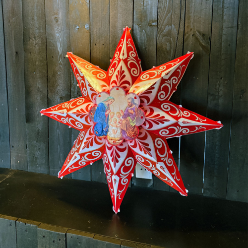 [72CM] NS004 - Lồng Đèn Ngôi Sao Trang Trí Giáng Sinh Cỡ Lớn Đẹp Rực Rỡ - TAYTA