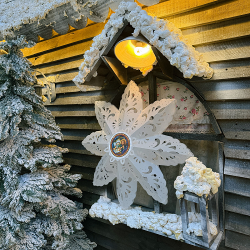 [75CM] NS006 - Lồng Đèn Tuyết Trắng Trang Trí Giáng Sinh Cỡ Lớn - TAYTA