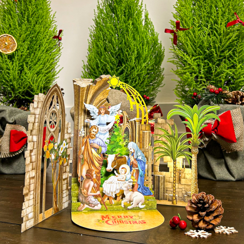 Thiệp 3D Đêm Giáng Sinh - Holy Night 3D Card