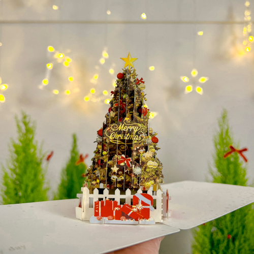 Thiệp 3D Christmas Trees Trang Trí Giáng Sinh Dễ Thương - TAYTA