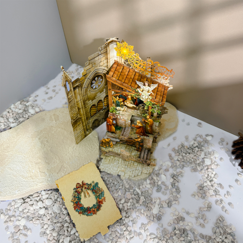 Thiệp 3D Nativity Stone - Thiệp Giáng Sinh Độc Đáo - TAYTA