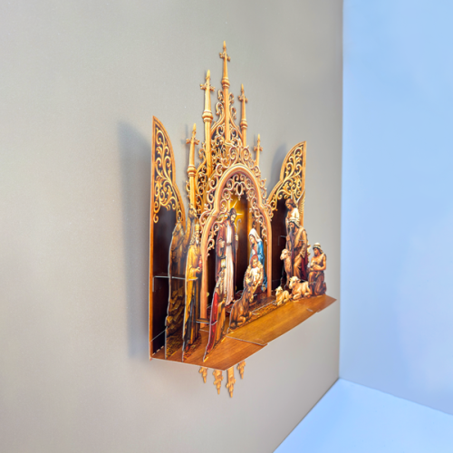 [MỚI] Thiệp 3D Gothic - Thiệp Giáng Sinh 3D Phong Cách Cổ Điển Trang Trí, Treo Tường