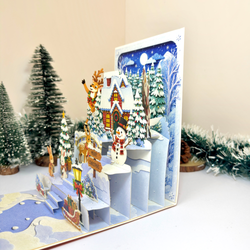 Thiệp 3D Santa's House - Thiệp Ngôi Nhà Ông Già Noel, Quà Tặng Giáng Sinh Dễ Thương - TAYTA