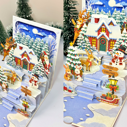 Thiệp 3D Santa's House - Thiệp Ngôi Nhà Ông Già Noel, Quà Tặng Giáng Sinh Dễ Thương - TAYTA