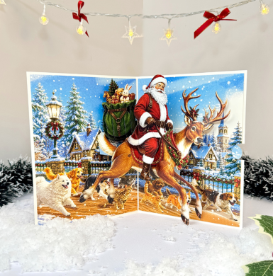 Thiệp 3D Santa Claus 2026 TAYTA - Quà Tặng Giáng Sinh Ấn Tượng Với Thiết Kế 3D Chuyển Động Độc Đáo