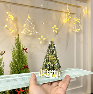 Thiệp 3D Christmas Trees Trang Trí Giáng Sinh Dễ Thương - TAYTA