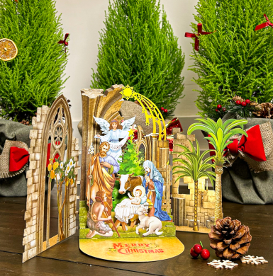 Thiệp 3D Đêm Giáng Sinh - Holy Night 3D Card